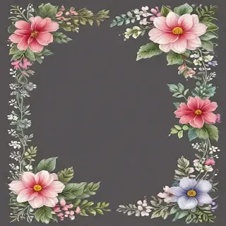 transparent floral border