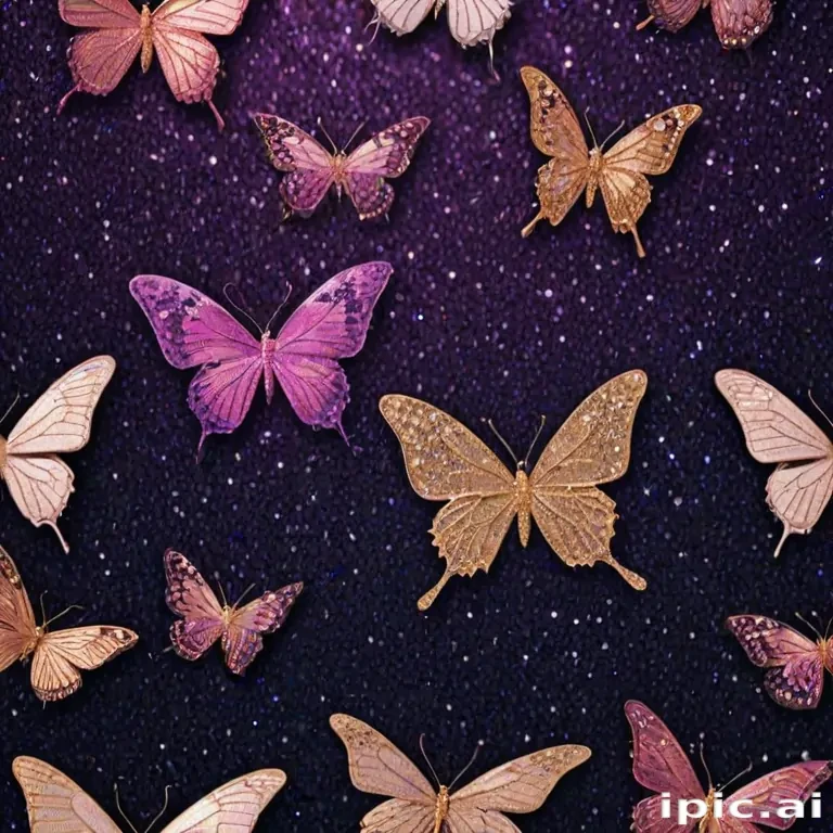 glitter butterfly wallpaper