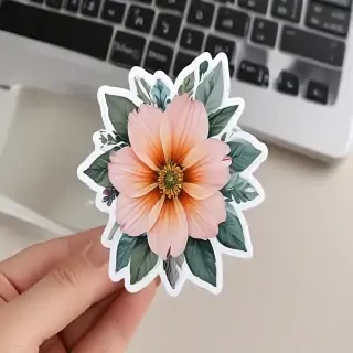 aesthetic flower stickers