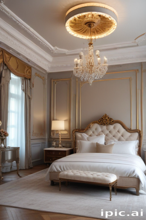 Elegant and Luxurious Bedroom Design with Opulent Decor and Lighting ...