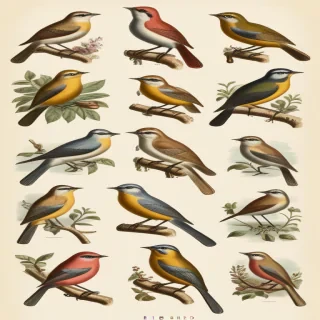 vintage bird illustrations