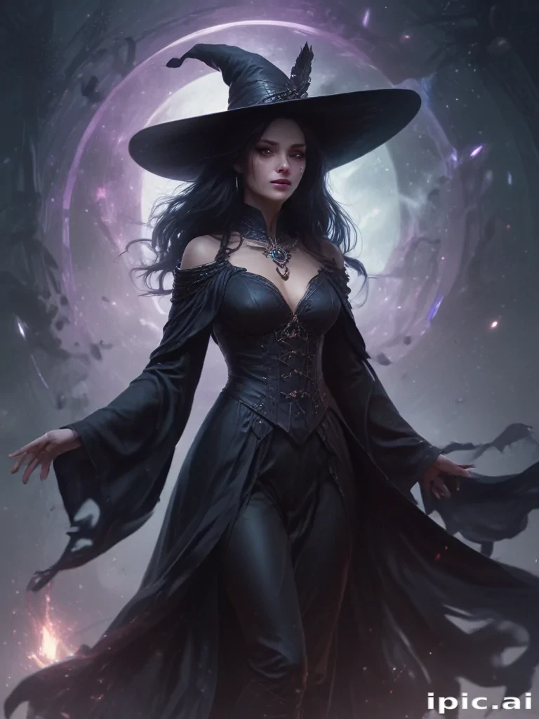 beautiful dark witch fantasy art