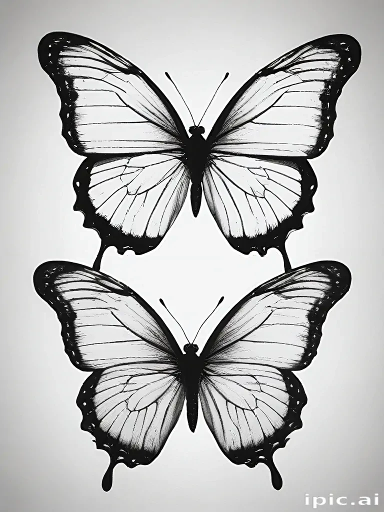 black butterfly outline