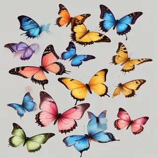 butterflies transparent background