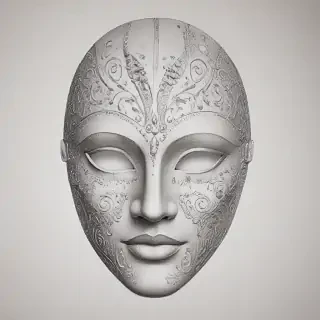 drawing of a mask