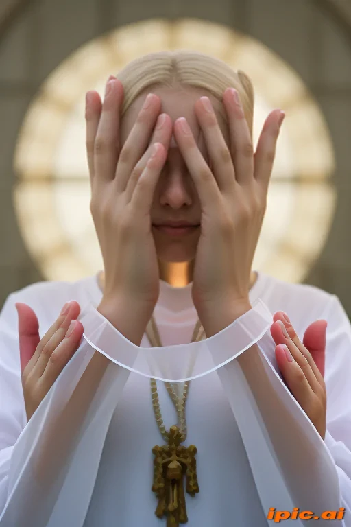 transparent praying hands