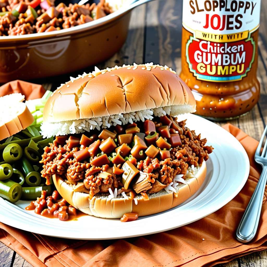 sloppy joes made with chicken gumbo
