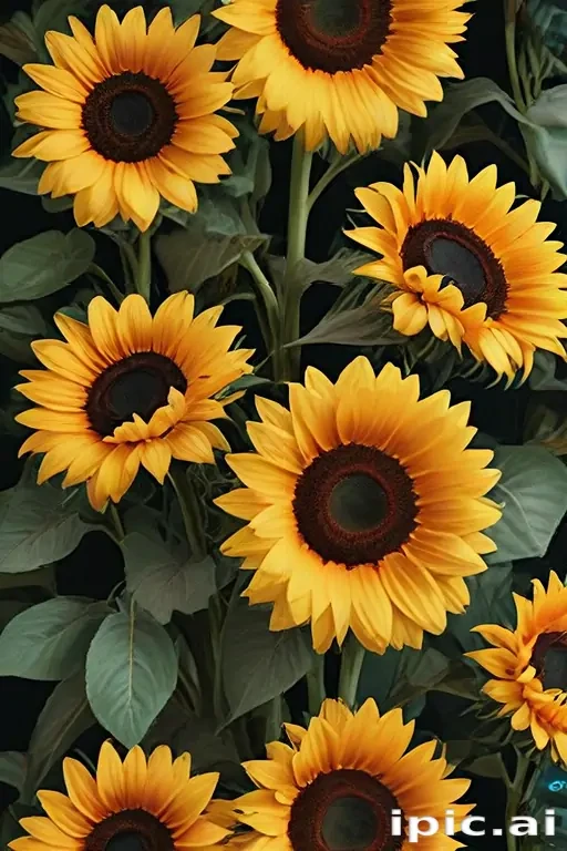 aesthetic sunflower background