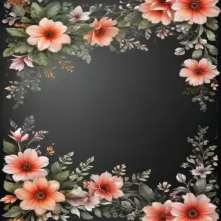 transparent floral border