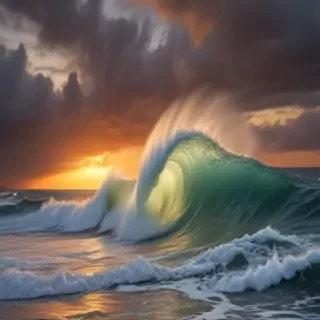 waves transparent