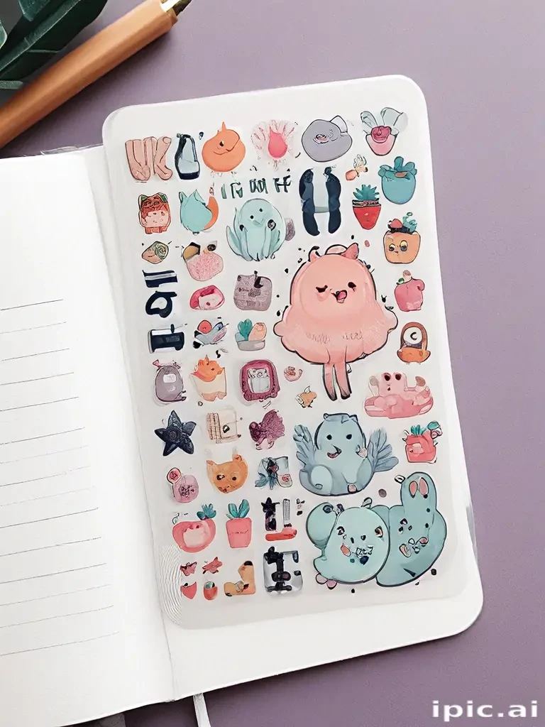 transparent cute stickers