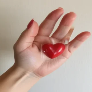 hand heart aesthetic