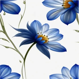 blue flower transparent background