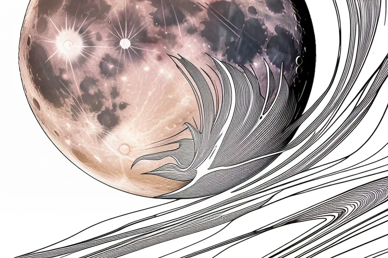 moon line art