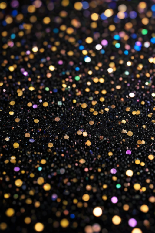 glitter on black background