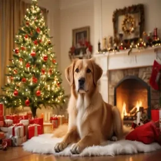 christmas dog wallpaper