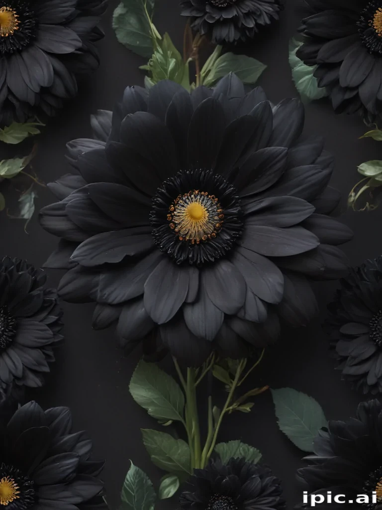 black flower