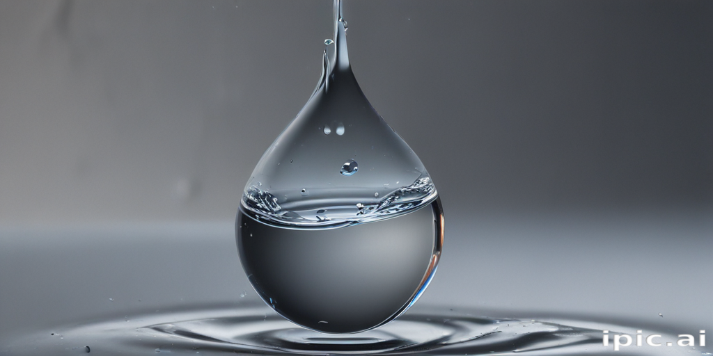 Captivating Close-Up of a Single Water Drop Suspended in Air