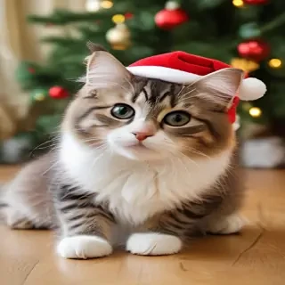 christmas images cats