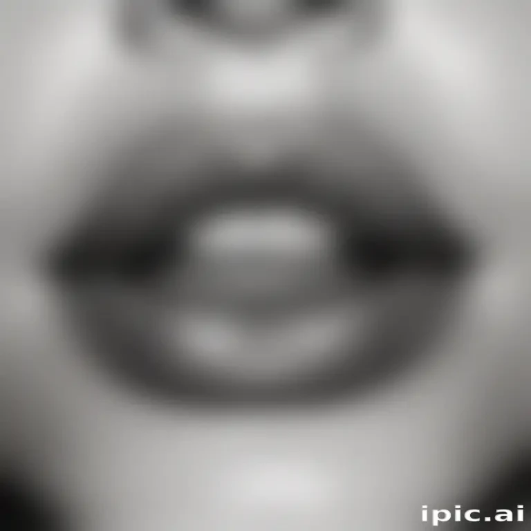 lips black and white clipart