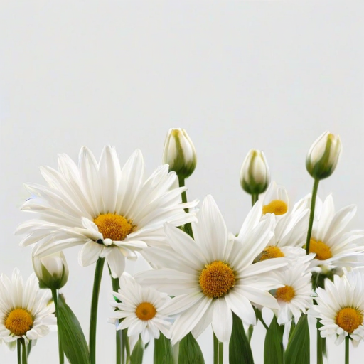 flowers white background