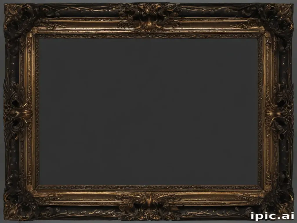 black picture frame png