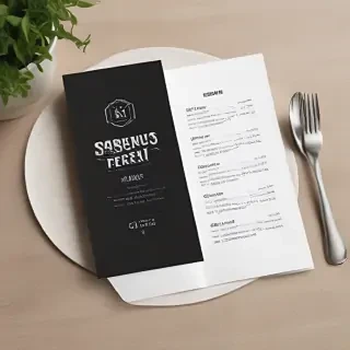 restaurant menu mockup