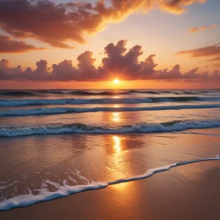 sunset on the beach backgrounds