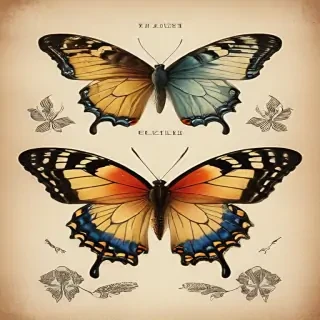 vintage butterfly illustration