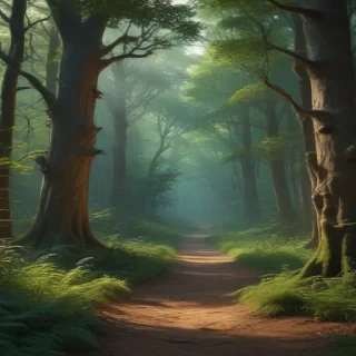 beautiful magical forest background