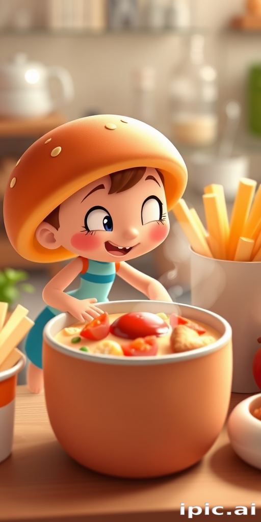 animated food