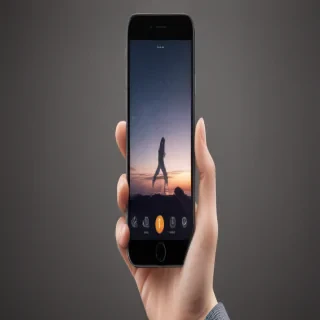 hand holding phone png