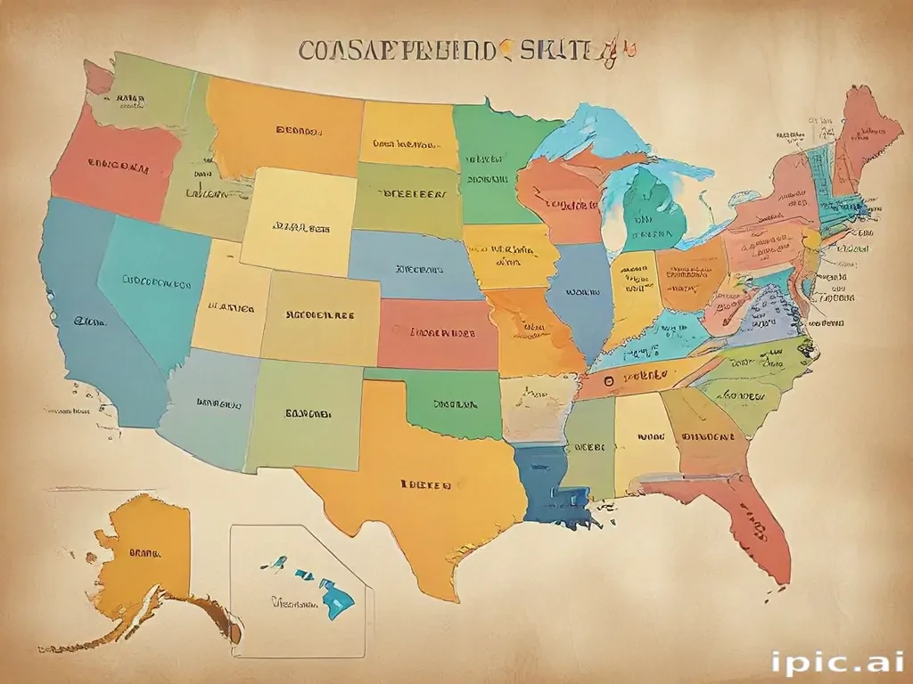 usa map states