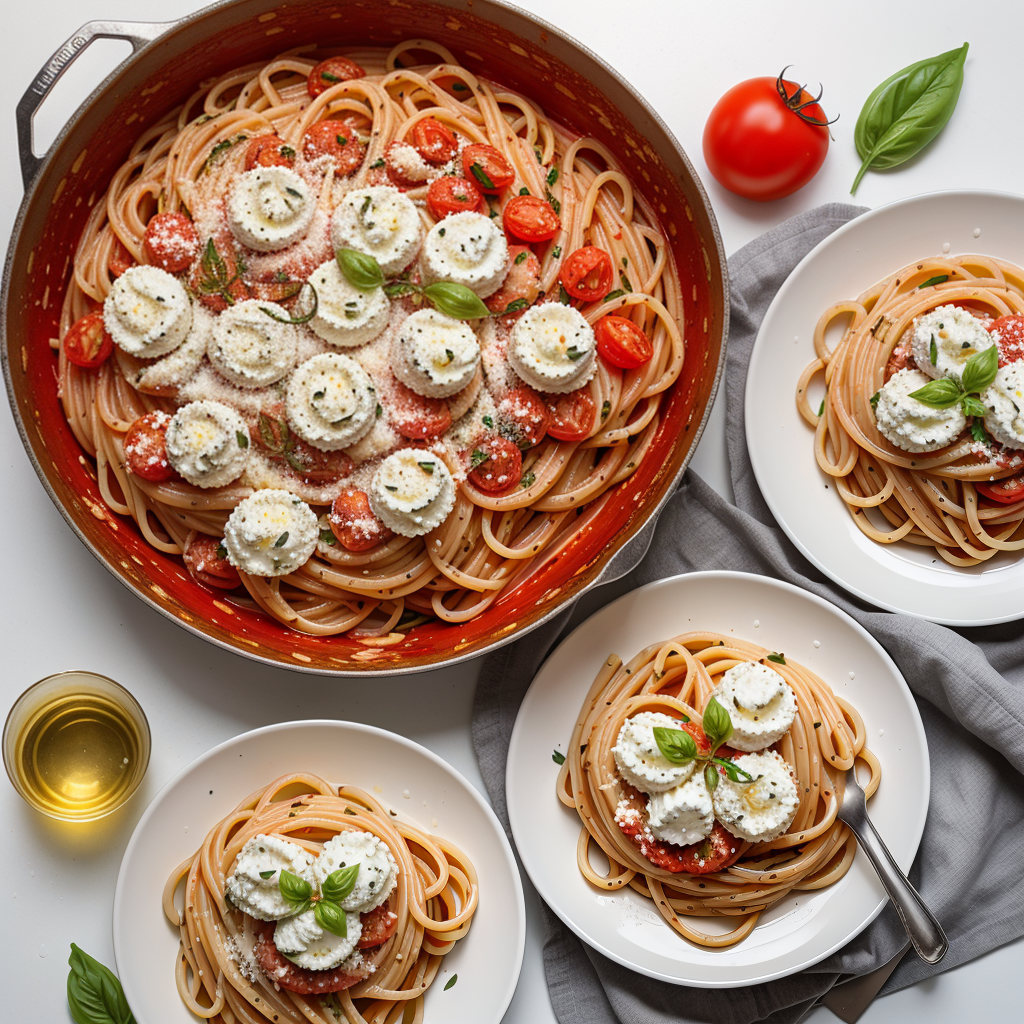 pasta with ricotta and tomato sauce
