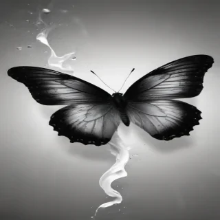 butterfly png black and white