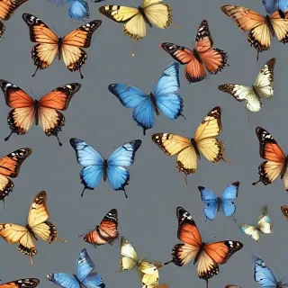 butterflies transparent