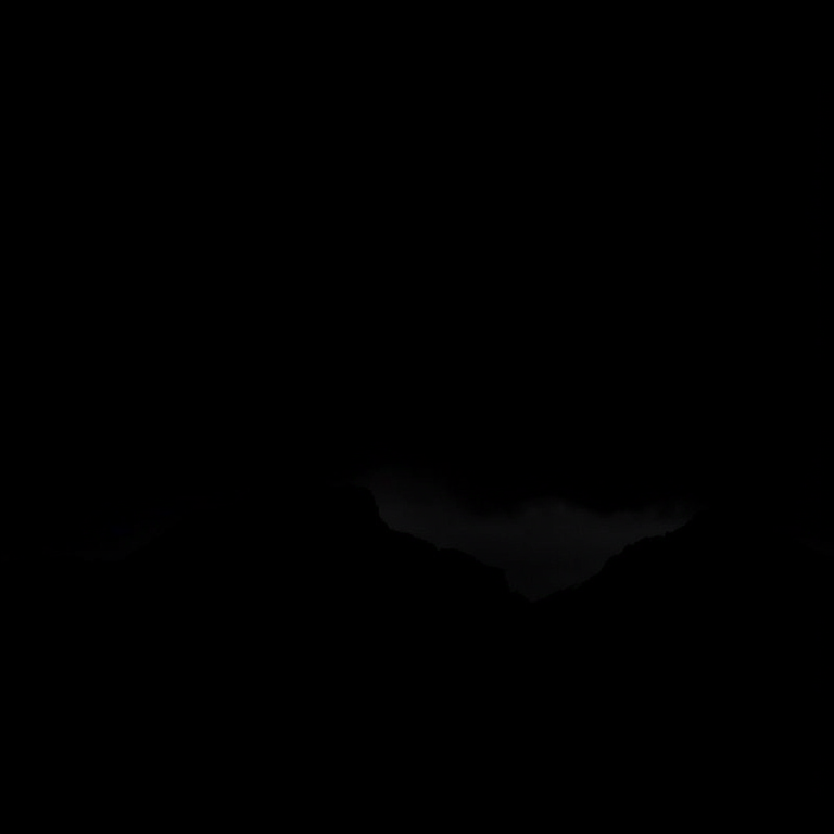 Create a high-resolution silhouette of mountains against a black background, using a DSLR camera with a 50mm lens, aperture set to f/2.8, ISO 100, and a focal length of 50mm to enhance detail and sharpness.