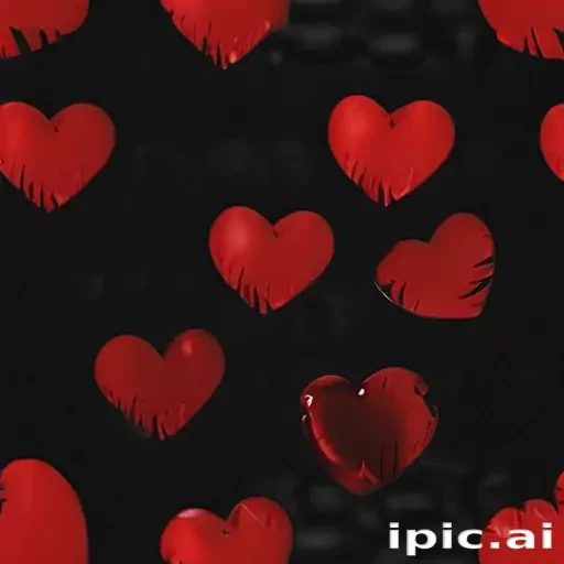 broken heart black background