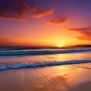 sunset on the beach backgrounds