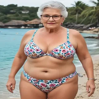 fat granny bikini