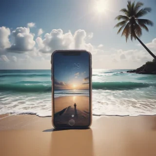 iphone beach