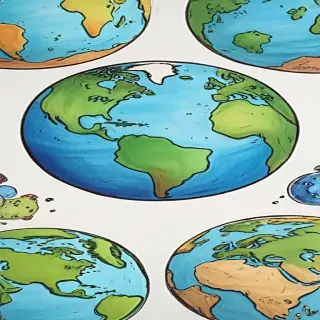 earth cartoon drawing
