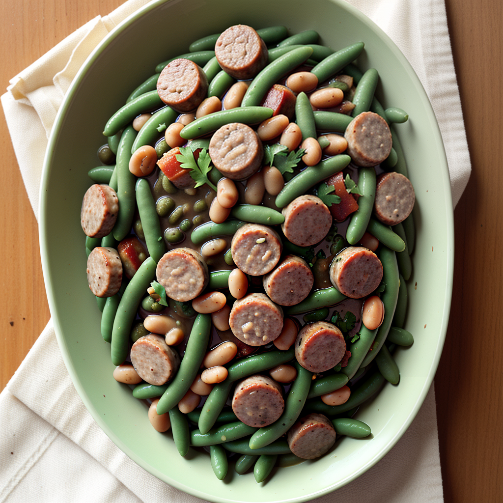greens and beans with sausage