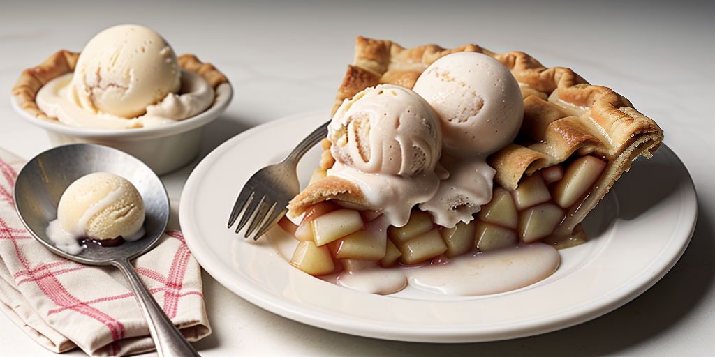 apple pie with ice cream