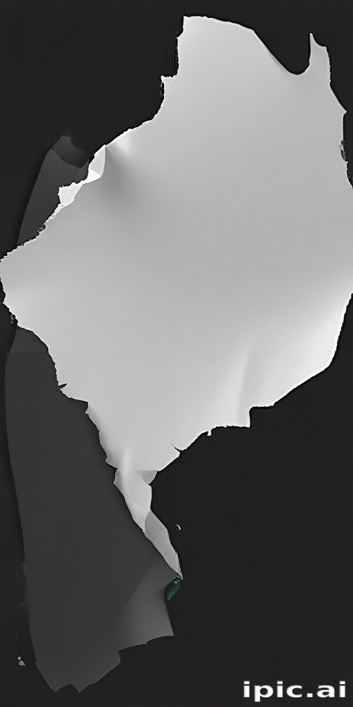 Abstract Representation of a Torn Paper Map with Unique Textures and ...
