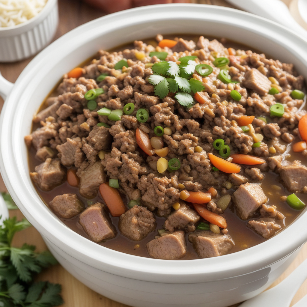 ground pork crock pot recipe