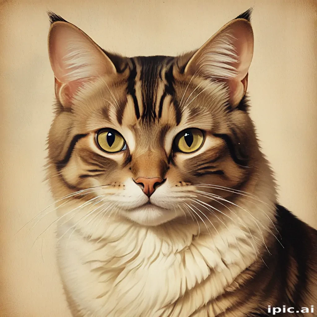 vintage cat illustration