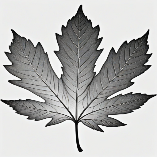 black and white leaf clip art