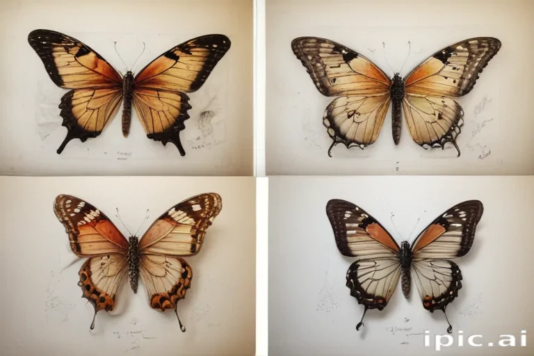butterflies sketches