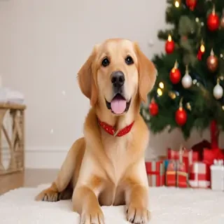 christmas dog wallpaper